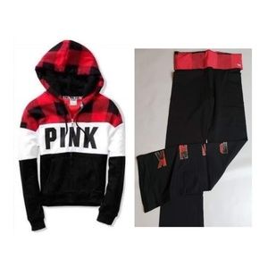 Victoria Secret PINK Buffalo Sherpa Outfit